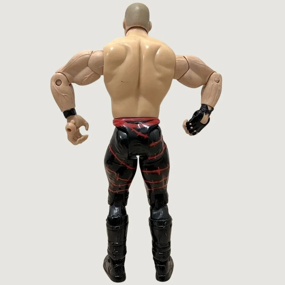 WWE Jakks Pacific Kane Unmasked Action Figure 2003 Bald Red Black Wrestling Toy